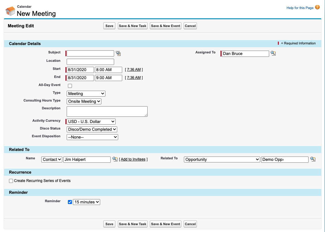 Salesforce meeting management: how to use meetings in Salesforce