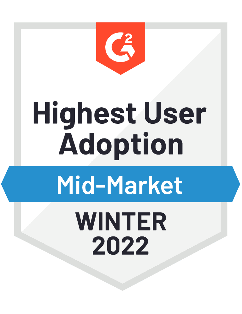 G2 Mid-Market Highest User Adoption G2 Badge