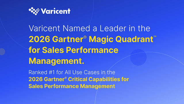Varicent has been named a Leader in the 2026 Gartner Magic Quadrant for Sales Performance Management for the eighth consecutive time, recognized for Ability to Execute and Completeness of Vision.