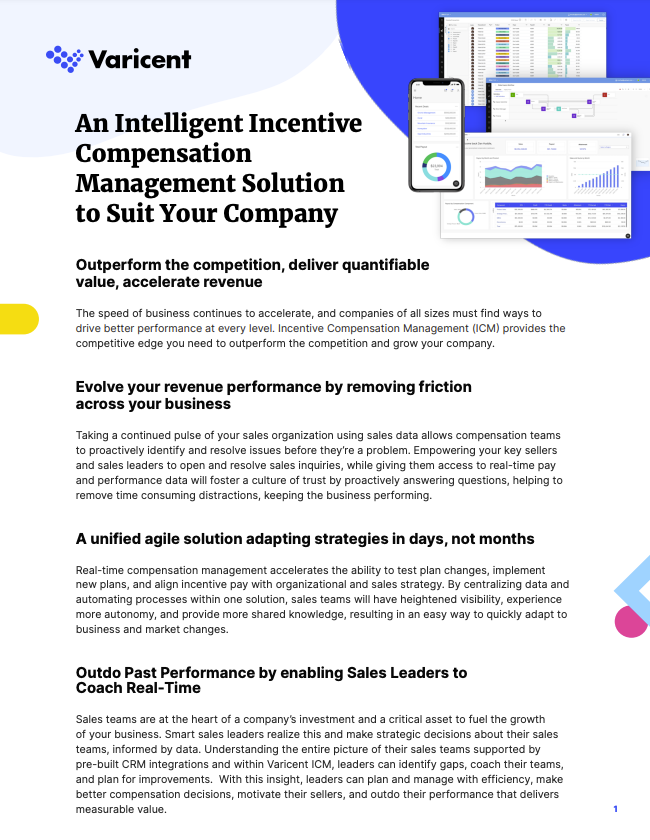 incentive compensation management solution sheet