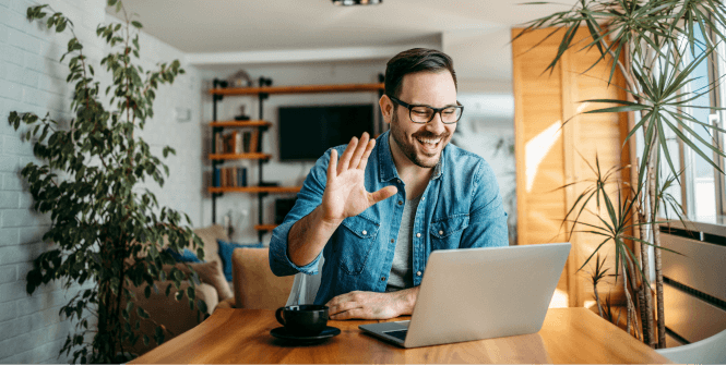 Sales comp admin watching sales webinar