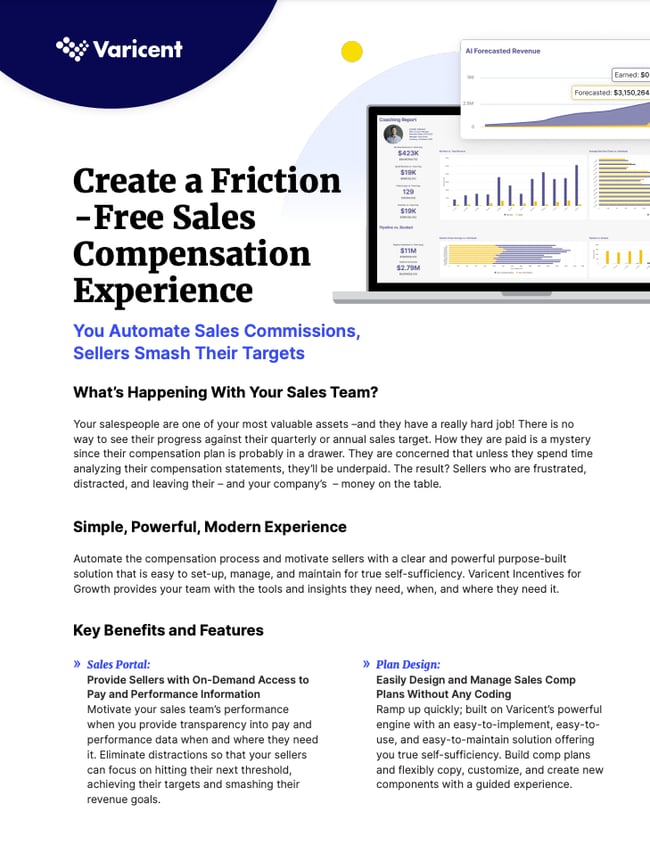 sales compensation management solution sheet