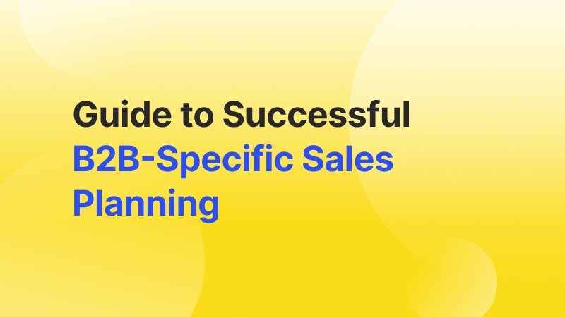 Guide to Successful B2B-Specific Sales Planning
