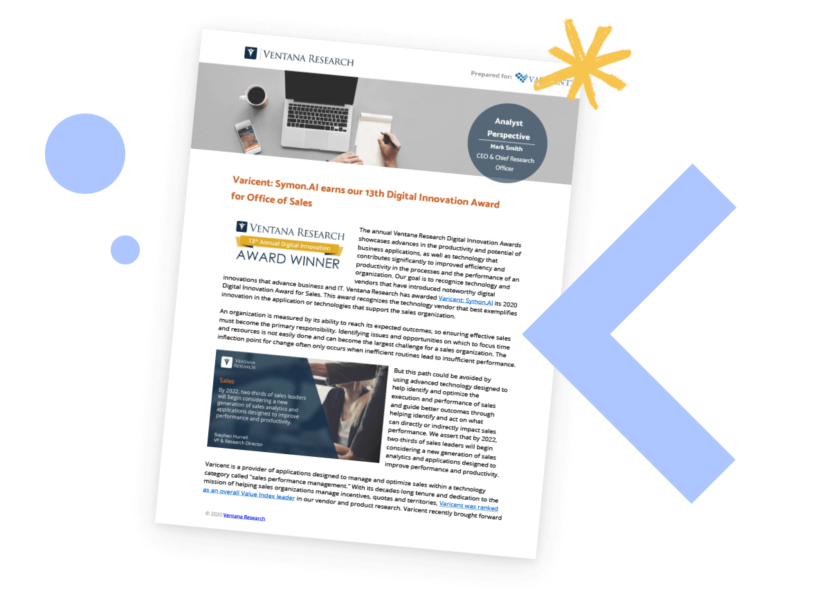 Symon.AI Earns Ventana's 13th Digital Innovation Award for Office of Sales